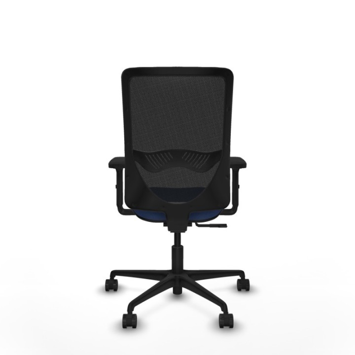 Zulema sincro malla negra bali azul marino brazos 2D base nailon  ruedas 65mm nailon