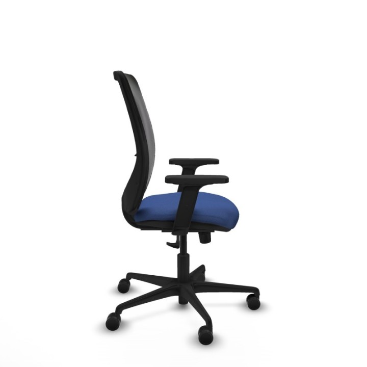 Zulema sincro malla negra bali azul marino brazos 2D base nailon  ruedas 65mm nailon