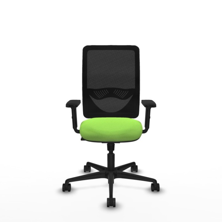 Zulema sincro malla negra bali pistacho brazos 2D base nailon  ruedas 65mm nailon