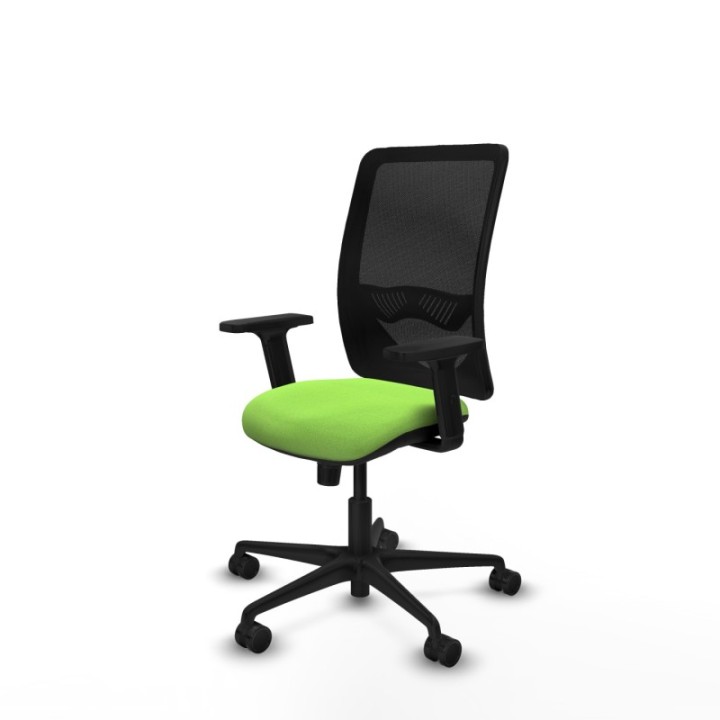 Zulema sincro malla negra bali pistacho brazos 2D base nailon  ruedas 65mm nailon