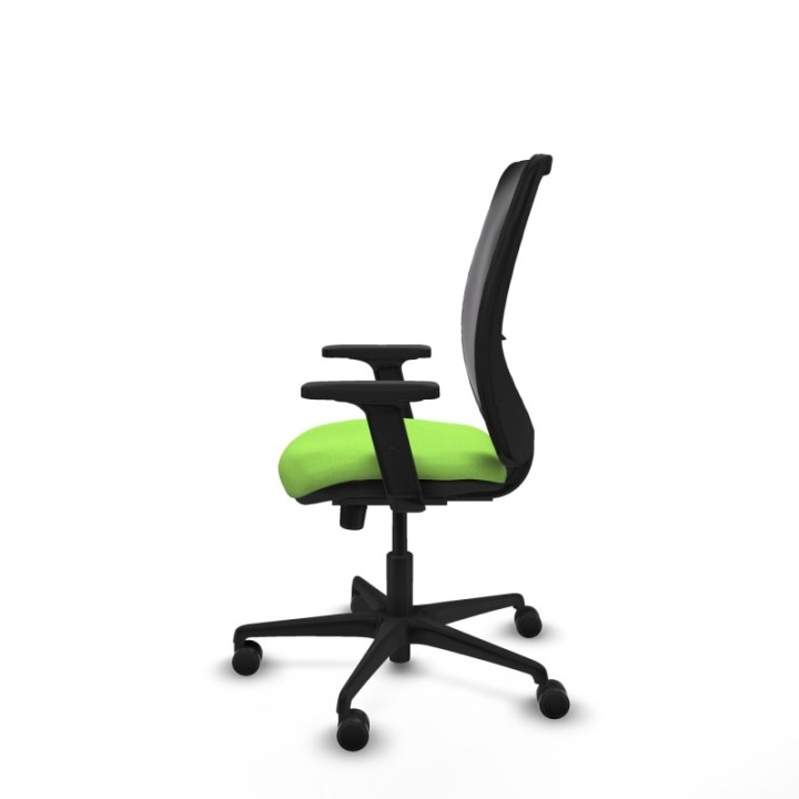 Zulema sincro malla negra bali pistacho brazos 2D base nailon  ruedas 65mm nailon