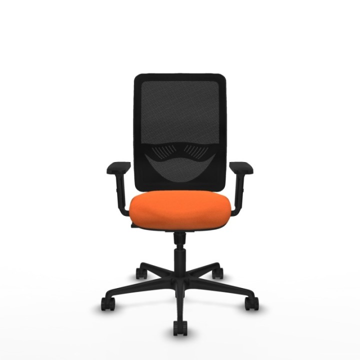 Zulema sincro malla negra bali naranja brazos 2D base nailon  ruedas 65mm nailon