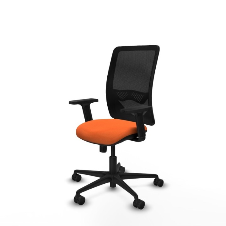 Zulema sincro malla negra bali naranja brazos 2D base nailon  ruedas 65mm nailon