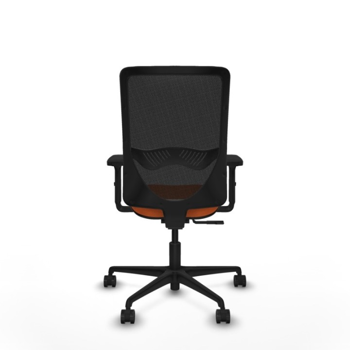 Zulema sincro malla negra bali naranja brazos 2D base nailon  ruedas 65mm nailon