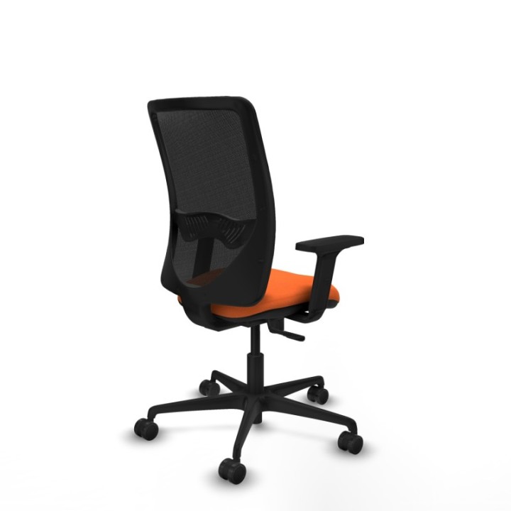 Zulema sincro malla negra bali naranja brazos 2D base nailon  ruedas 65mm nailon