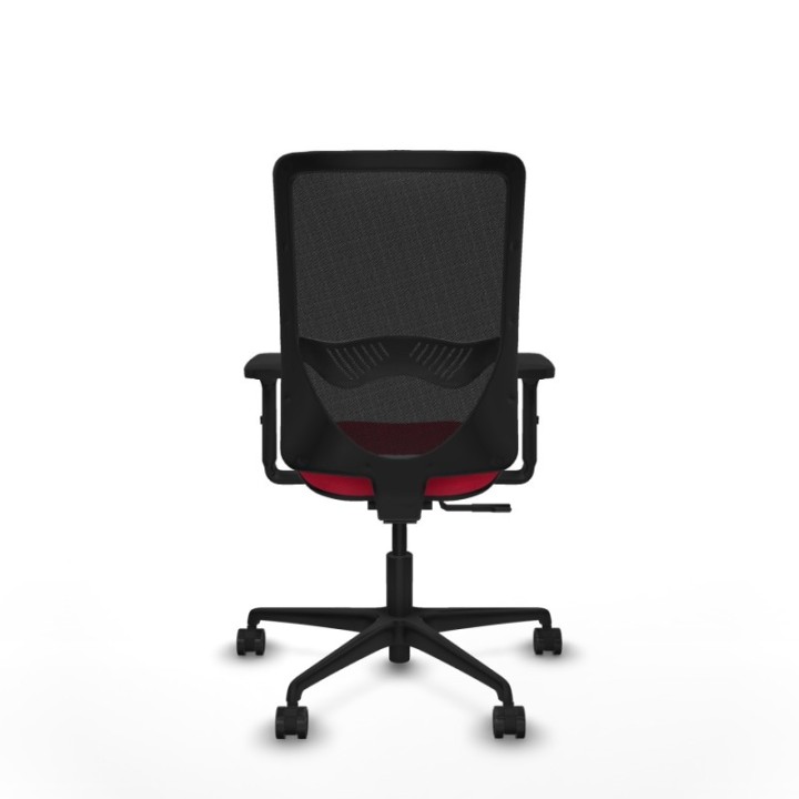 Zulema sincro malla negra bali rojo brazos 2D base nailon  ruedas 65mm nailon