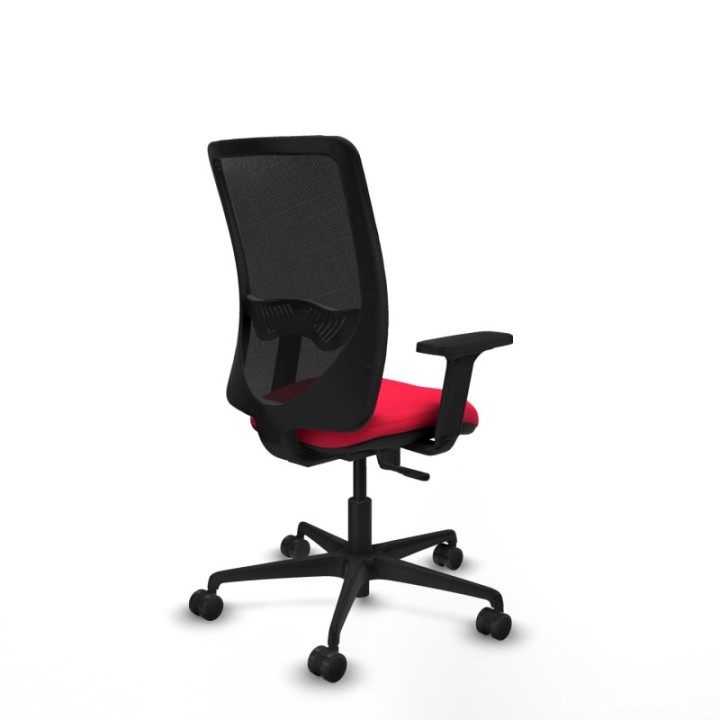 Zulema sincro malla negra bali rojo brazos 2D base nailon  ruedas 65mm nailon