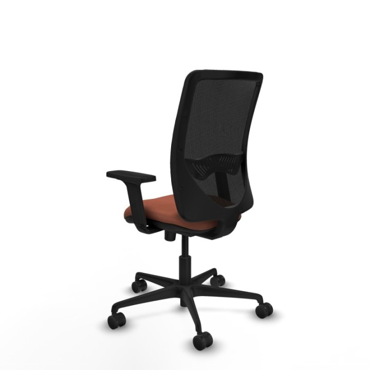 Zulema sincro malla negra bali marrón brazos 2D base nailon  ruedas 65mm nailon