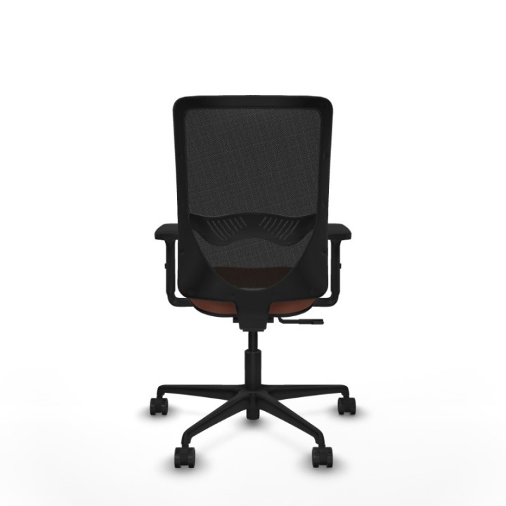 Zulema sincro malla negra bali marrón brazos 2D base nailon  ruedas 65mm nailon