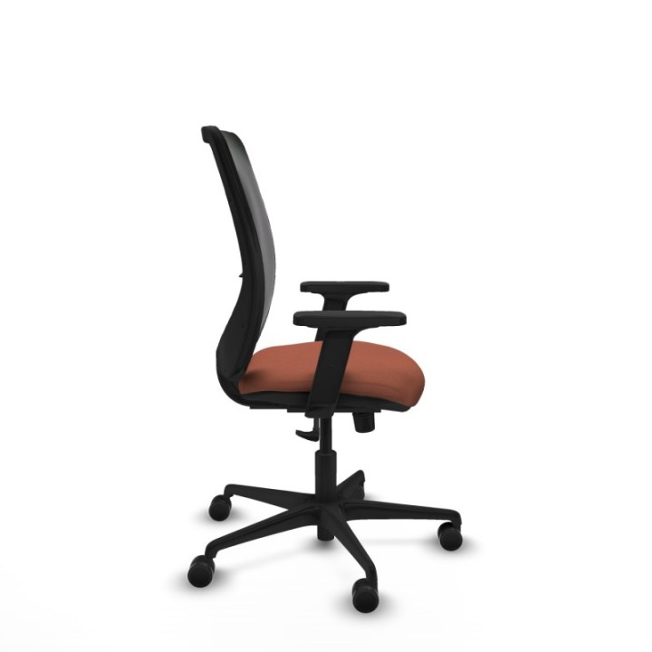 Zulema sincro malla negra bali marrón brazos 2D base nailon  ruedas 65mm nailon