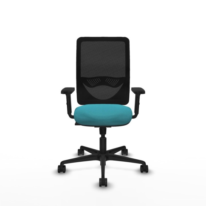 Zulema sincro malla negra bali turquesa brazos 2D base nailon  ruedas 65mm nailon