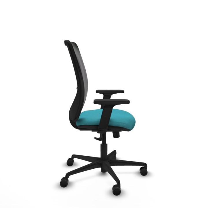 Zulema sincro malla negra bali turquesa brazos 2D base nailon  ruedas 65mm nailon