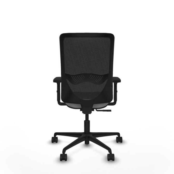 Zulema sincro malla negra bali gris claro brazos 2D base nailon  ruedas 65mm nailon