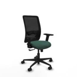 Zulema sincro malla negra bali verde botella brazos 2D base nailon  ruedas 65mm nailon