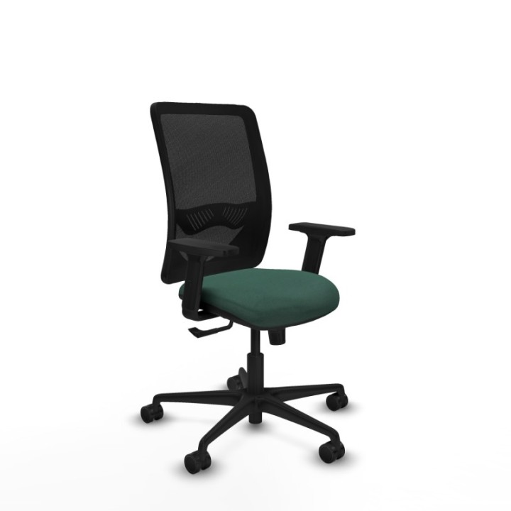 Zulema sincro malla negra bali verde botella brazos 2D base nailon  ruedas 65mm nailon