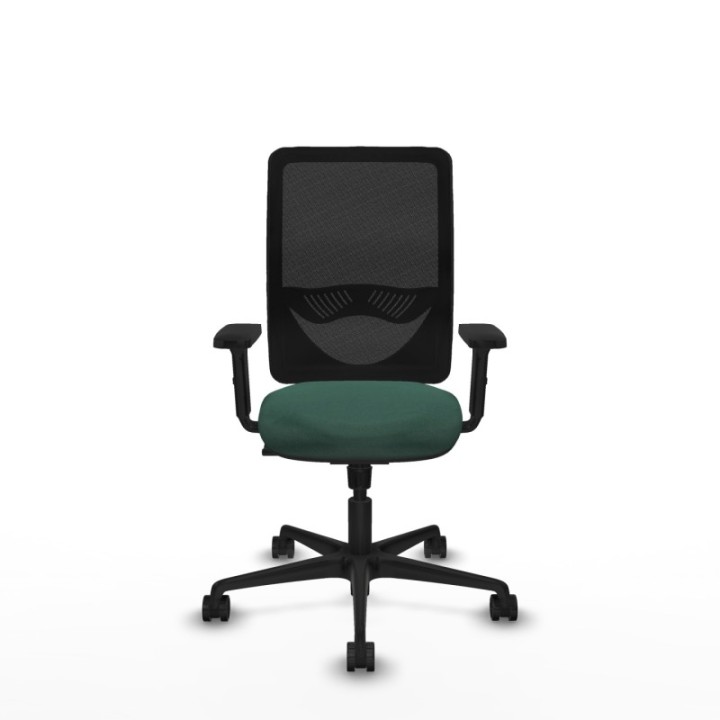 Zulema sincro malla negra bali verde botella brazos 2D base nailon  ruedas 65mm nailon