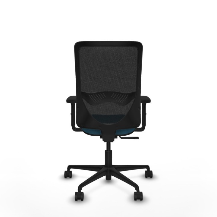 Zulema sincro malla negra bali verde petroleo brazos 2D base nailon  ruedas 65mm nailon