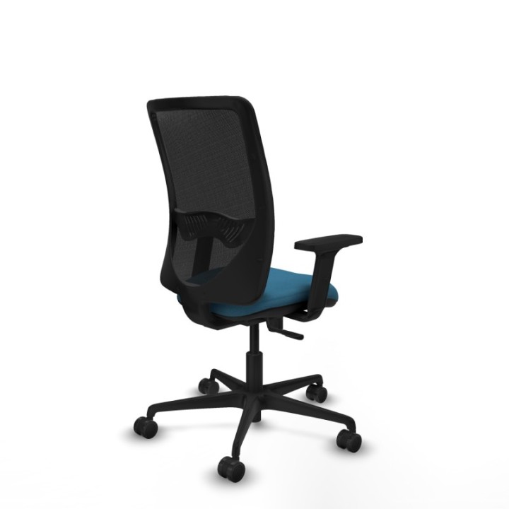 Zulema sincro malla negra bali verde petroleo brazos 2D base nailon  ruedas 65mm nailon