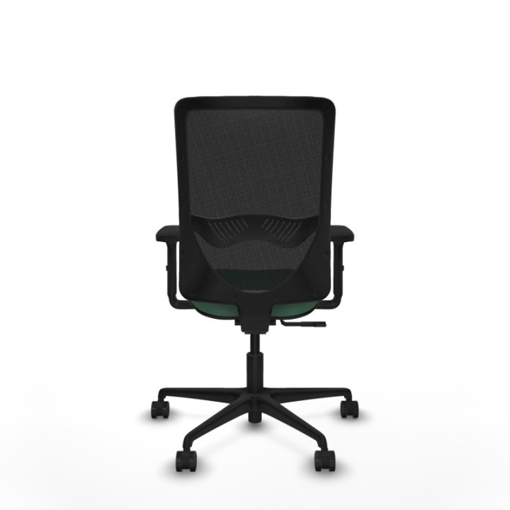 Zulema sincro malla negra bali verde esmeralda brazos 2D base nailon  ruedas 65mm nailon