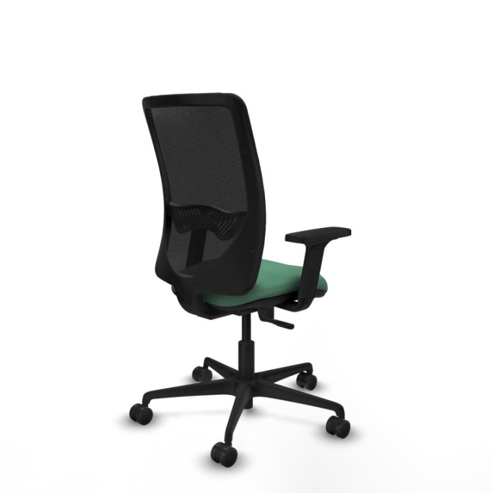 Zulema sincro malla negra bali verde esmeralda brazos 2D base nailon  ruedas 65mm nailon