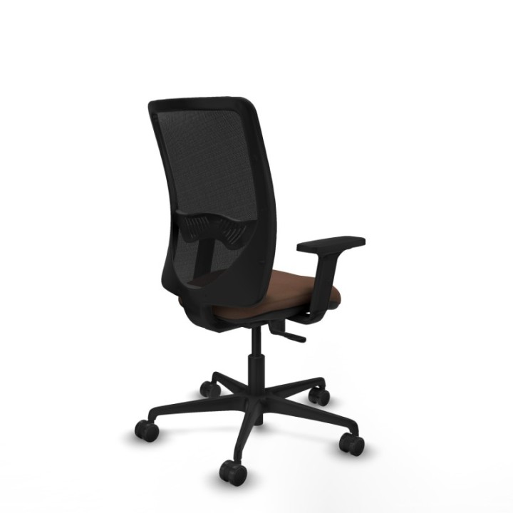 Zulema sincro malla negra bali marrón oscuro brazos 2D base nailon  ruedas 65mm nailon