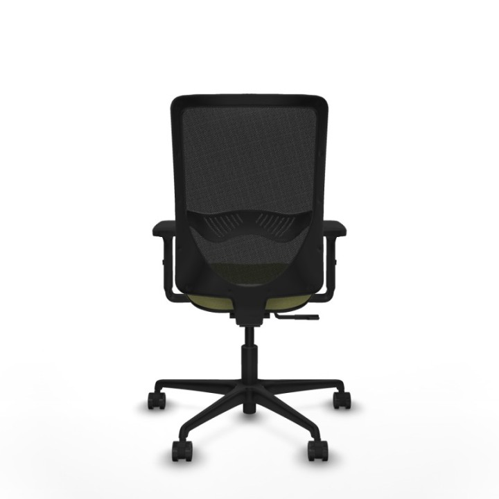 Zulema sincro malla negra bali verde oliva brazos 2D base nailon  ruedas 65mm nailon