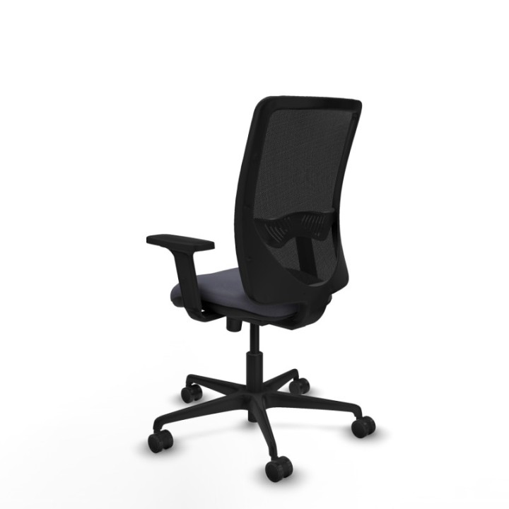 Zulema sincro malla negra bali gris oscuro brazos 2D base nailon  ruedas 65mm nailon