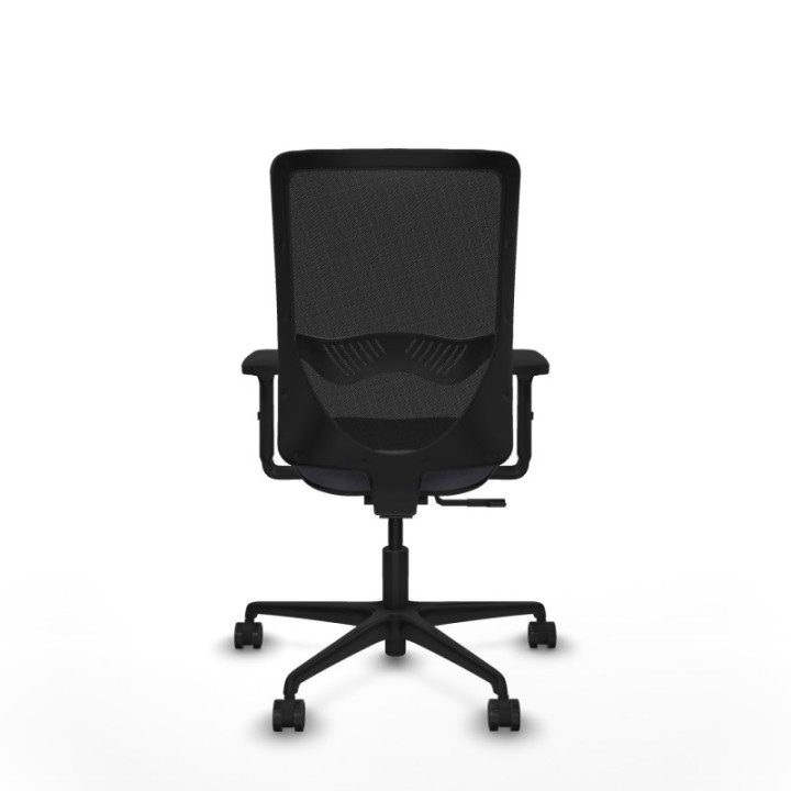 Zulema sincro malla negra bali gris oscuro brazos 2D base nailon  ruedas 65mm nailon