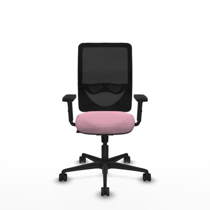 Zulema sincro malla negra bali rosa brazos 2D base nailon  ruedas 65mm nailon