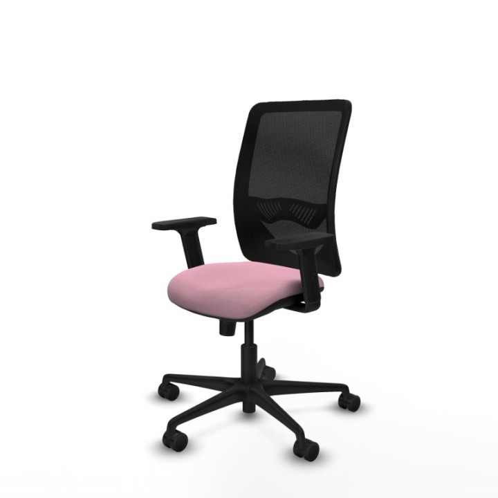 Zulema sincro malla negra bali rosa brazos 2D base nailon  ruedas 65mm nailon