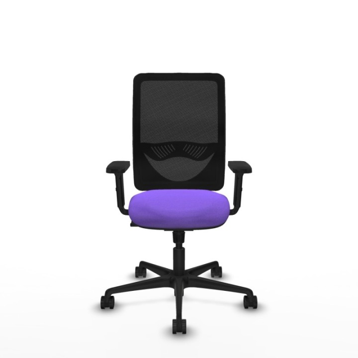 Zulema sincro malla negra bali lila brazos 2D base nailon  ruedas 65mm nailon