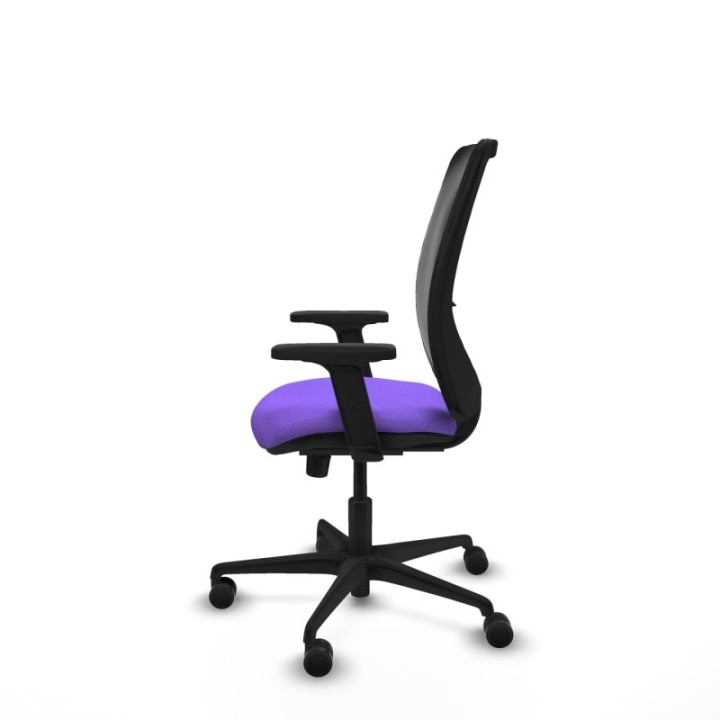 Zulema sincro malla negra bali lila brazos 2D base nailon  ruedas 65mm nailon