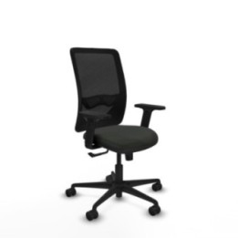 Zulema sincro malla negra bali negro brazos 2D base nailon  ruedas 65mm nailon