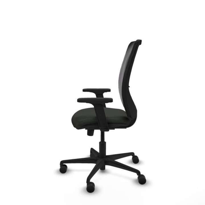 Zulema sincro malla negra bali negro brazos 2D base nailon  ruedas 65mm nailon