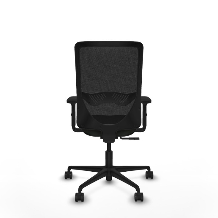 Zulema sincro malla negra bali negro brazos 2D base nailon  ruedas 65mm nailon