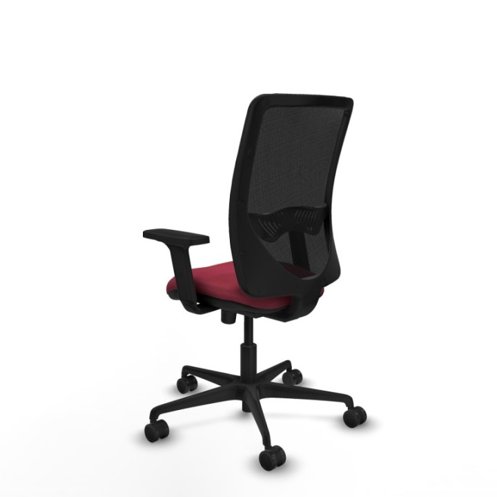 Zulema sincro malla negra bali granate brazos 2D base nailon  ruedas 65mm nailon