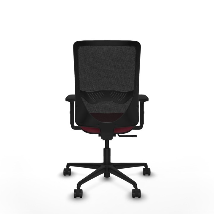 Zulema sincro malla negra bali granate brazos 2D base nailon  ruedas 65mm nailon