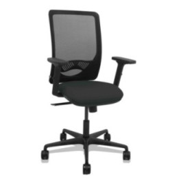 Silla Zulema sincro malla negra asiento bali negro brazos 2D ruedas 65