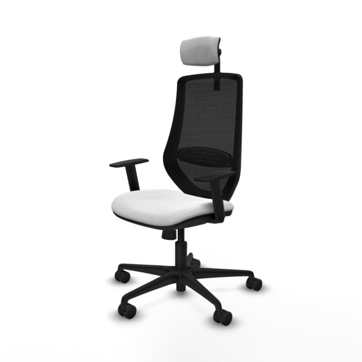 Mardos sincro bali blanco brazos 1D base nailon ruedas 65mm nailon cabecero 2D