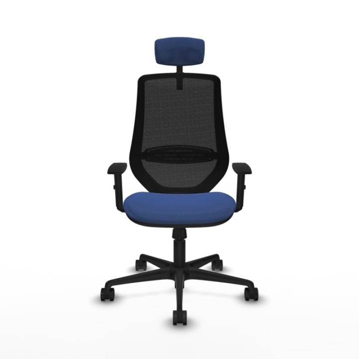 Mardos sincro bali azul marino brazos 1D base nailon ruedas 65mm nailon cabecero 2D