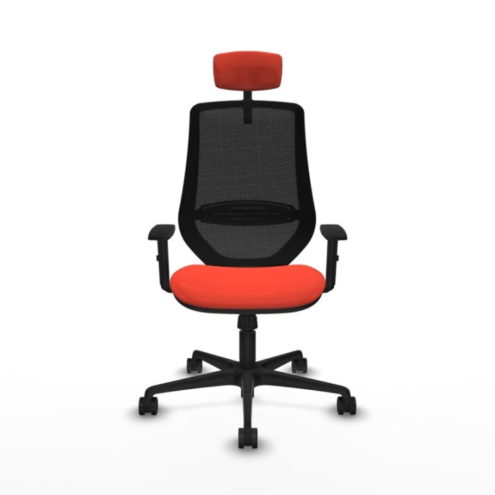 Mardos sincro bali naranja oscuro brazos 1D base nailon ruedas 65mm nailon cabecero 2D