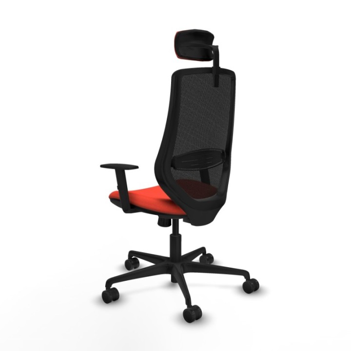 Mardos sincro bali naranja oscuro brazos 1D base nailon ruedas 65mm nailon cabecero 2D