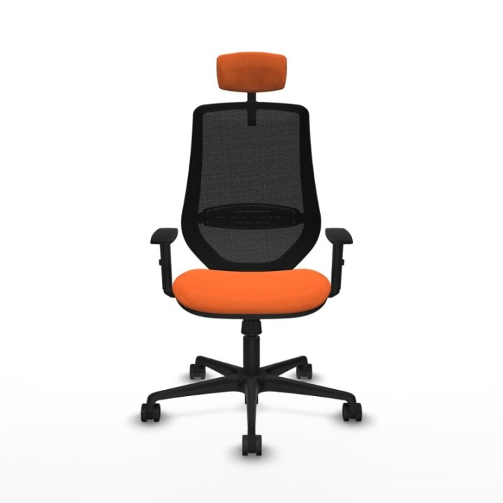 Mardos sincro bali naranja brazos 1D base nailon ruedas 65mm nailon cabecero 2D