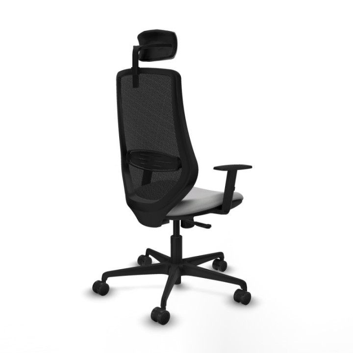 Mardos sincro bali gris claro brazos 1D base nailon ruedas 65mm nailon cabecero 2D