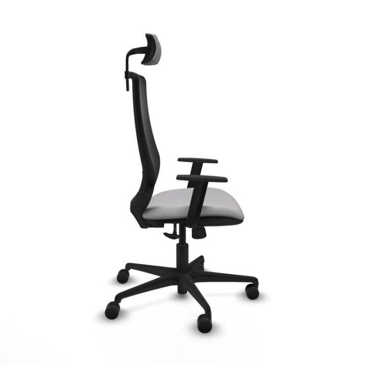 Mardos sincro bali gris claro brazos 1D base nailon ruedas 65mm nailon cabecero 2D