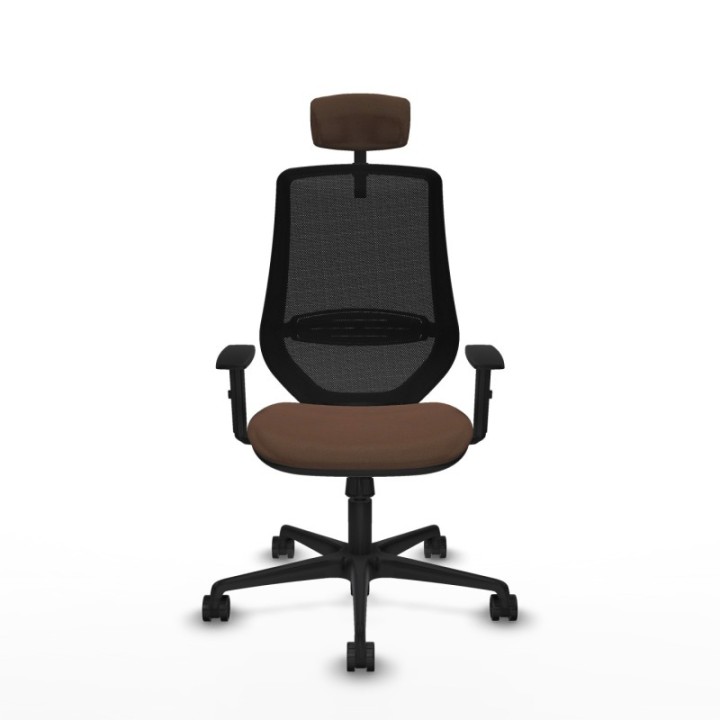 Mardos sincro bali marrón oscuro brazos 1D base nailon ruedas 65mm nailon cabecero 2D