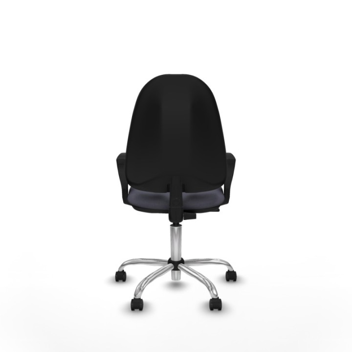 Algarra CP bali gris oscuro brazos fijos base cromada ruedas autofrenantes 50mm