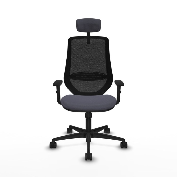 Mardos sincro bali gris oscuro brazos 1D base nailon ruedas 65mm nailon cabecero 2D