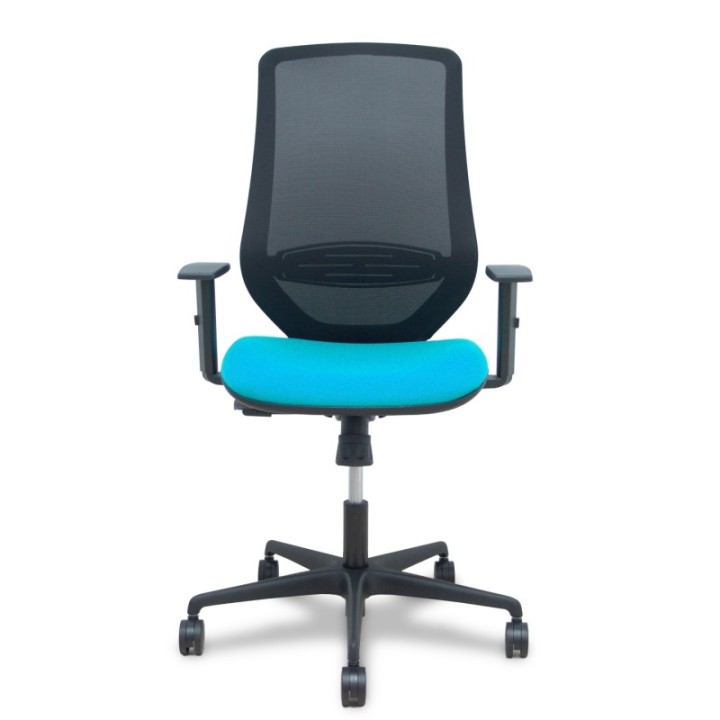 Silla Mardos sincro malla negra bali turquesa brazo regulable