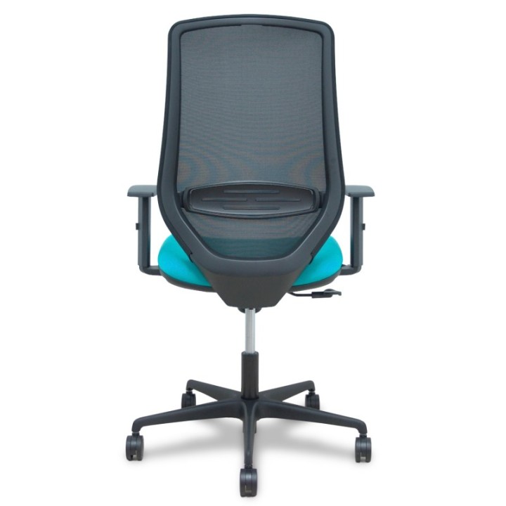 Silla Mardos sincro malla negra bali turquesa brazo regulable